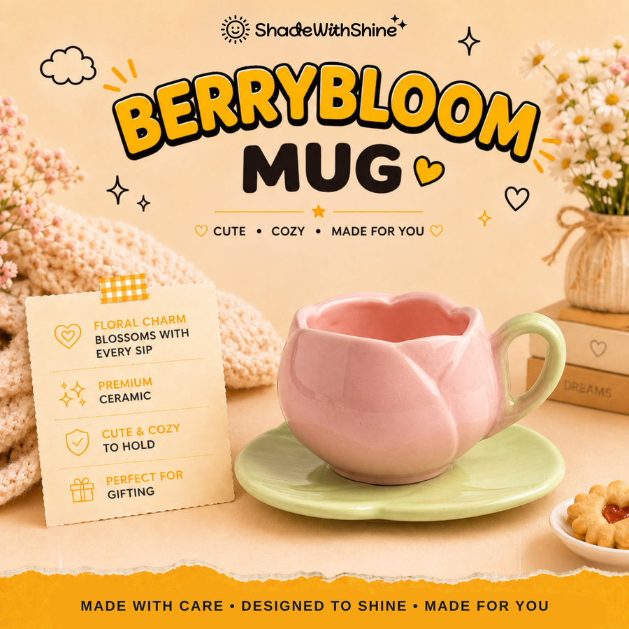 BerryBloom Mug & Saucer