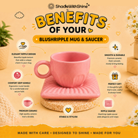 BlushRipple Mug & Saucer