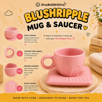 BlushRipple Mug & Saucer