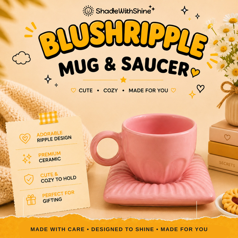 BlushRipple Mug & Saucer