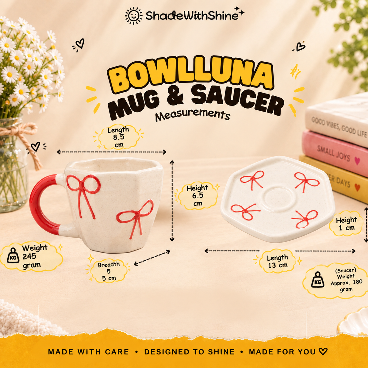 BowLuna Mug & Saucer