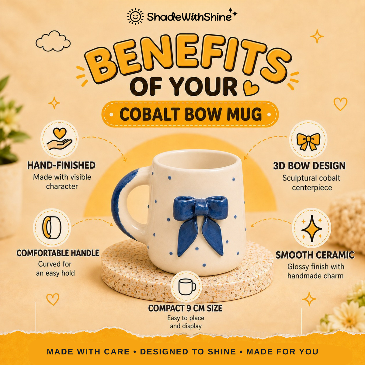 Cobalt Bow Mug