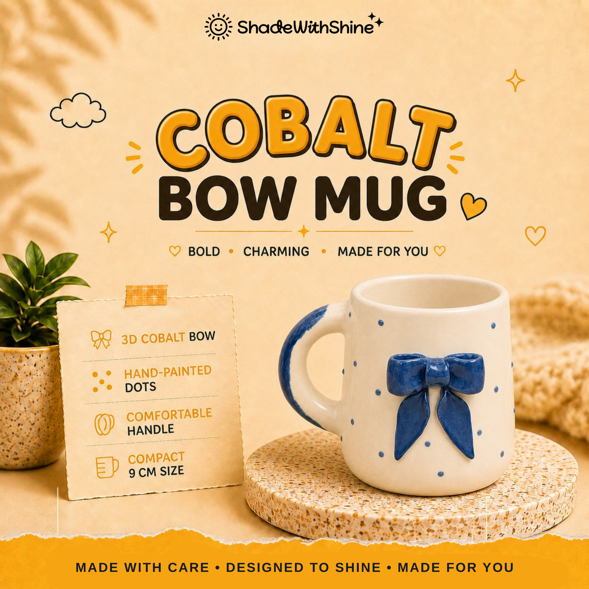 Cobalt Bow Mug