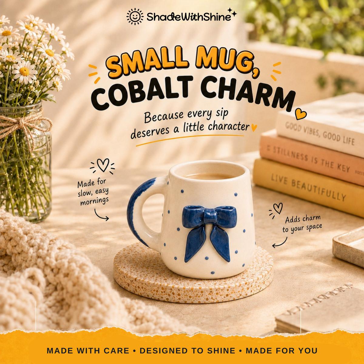 Cobalt Bow Mug