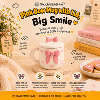 Pink Bow Mug with Lid
