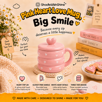 Pink Heart Love Mug with Lid