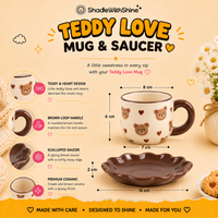 Teddy Love Mug & Saucer