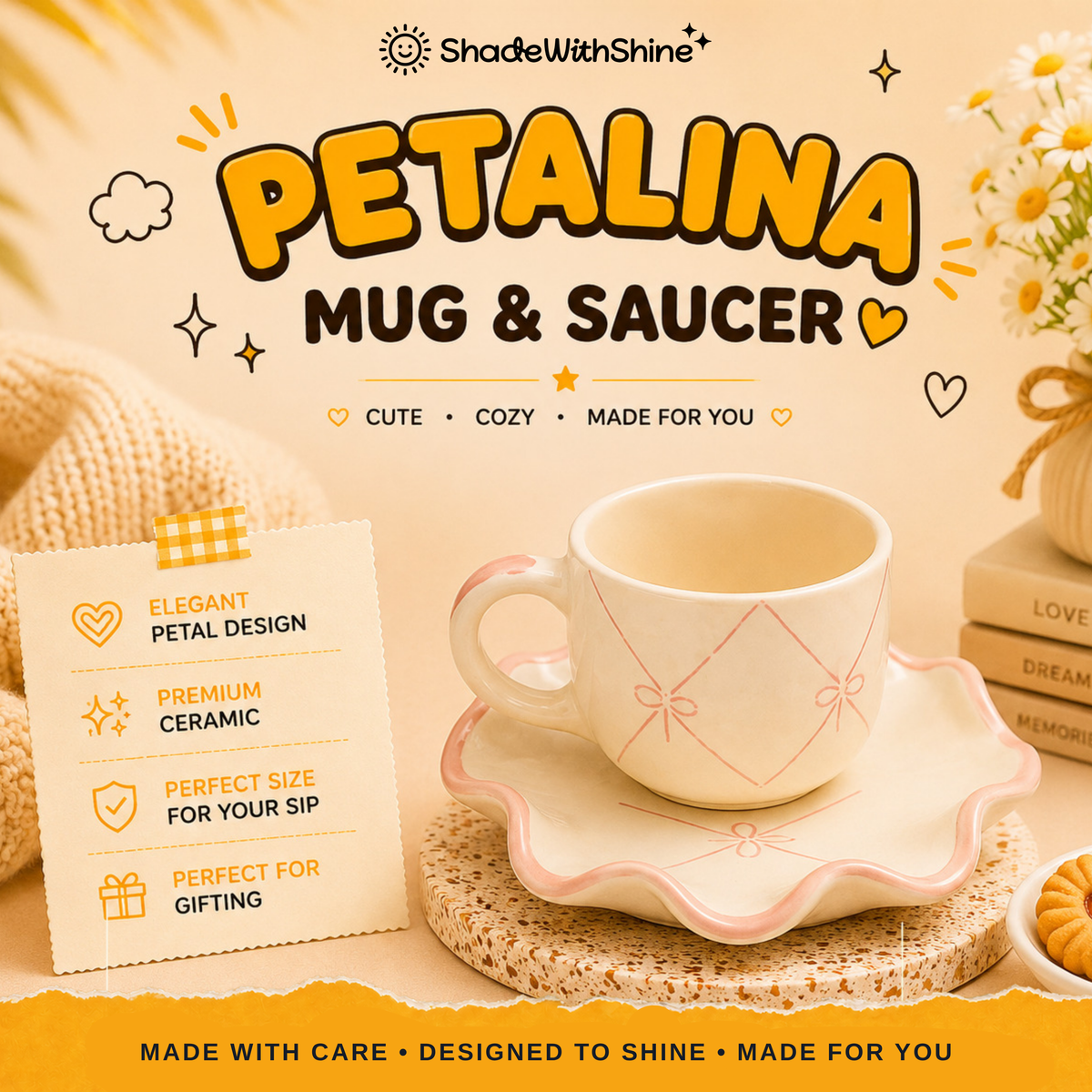 Petalina Mug & Saucer