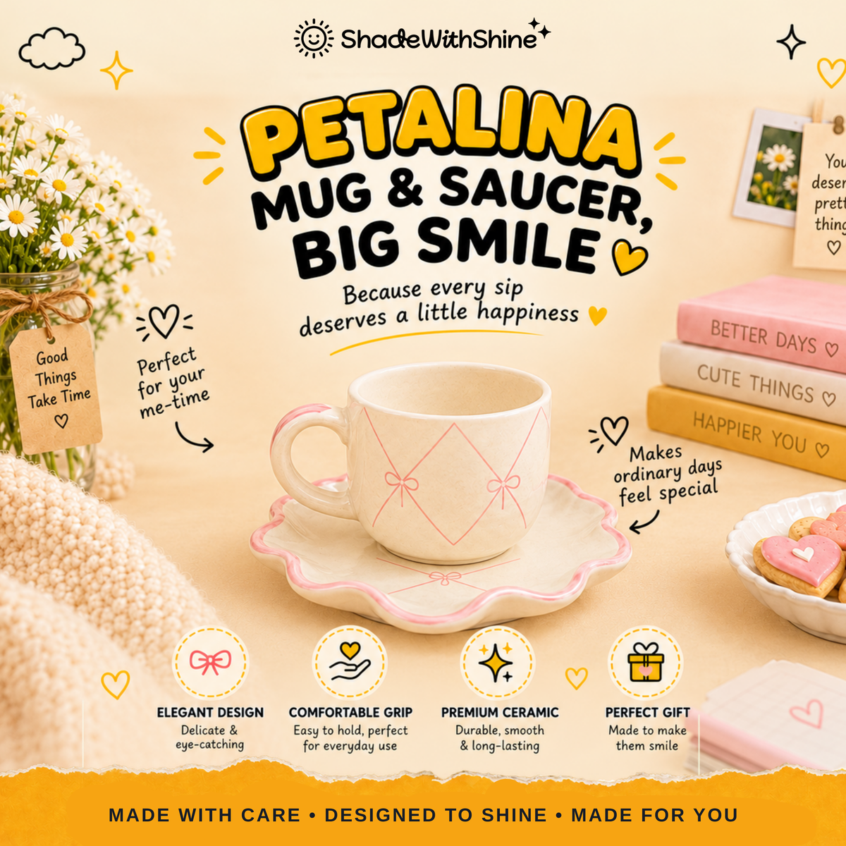 Petalina Mug & Saucer